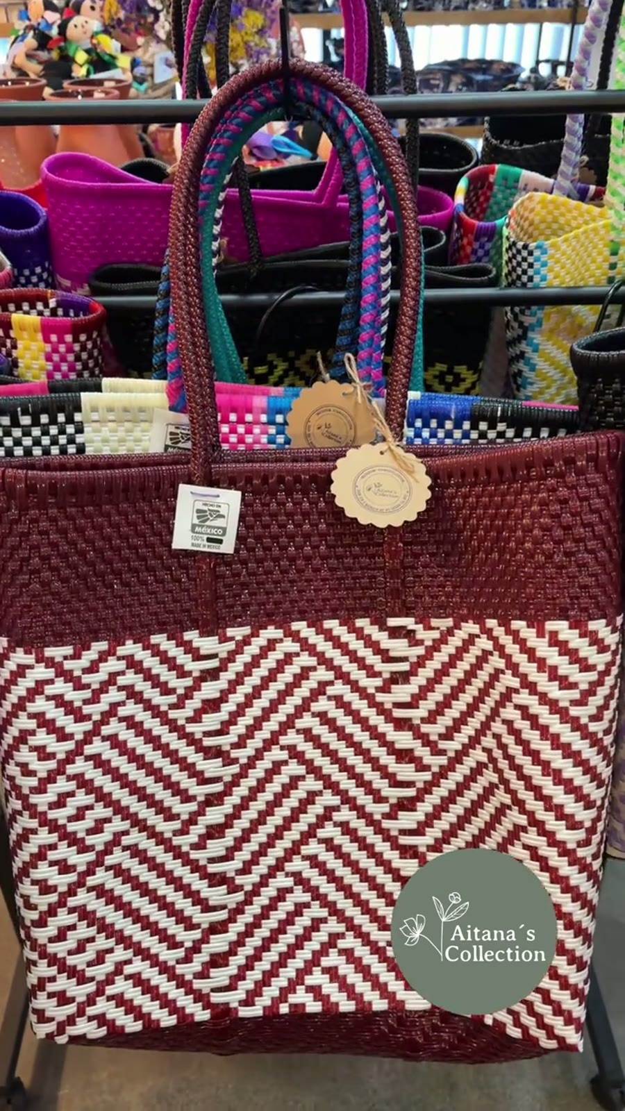 Woven mercado tote bags